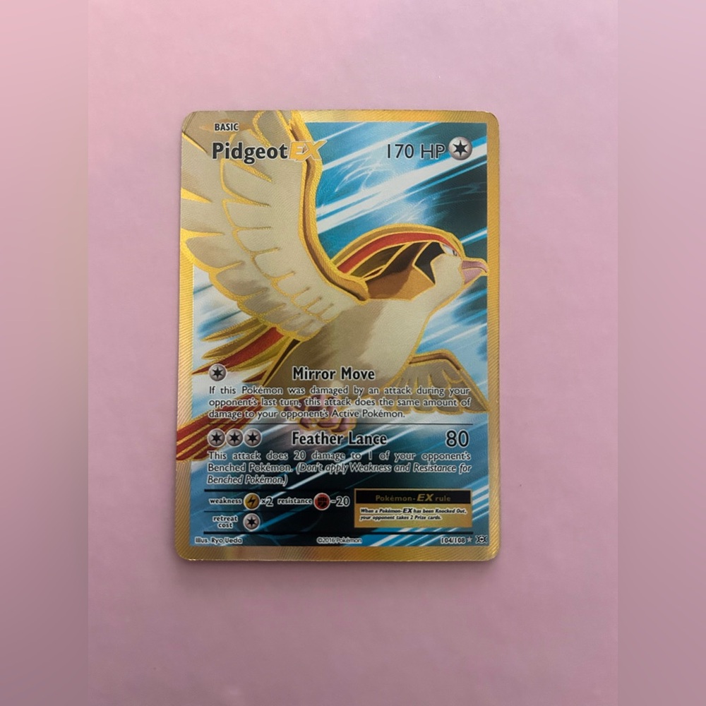 Pidgeot Pokémon EX card.
